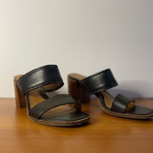 Caslon Black Leather Heels